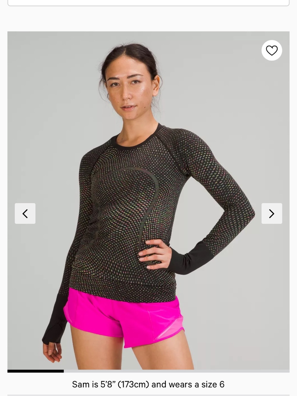 Lululemon Swiftly Tech Long Sleeve Shirt  size 6